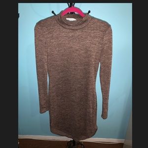 Chocolate brown turtleneck dress